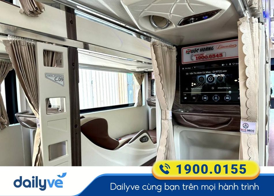 Thiết kế sang trọng dòng xe Limousine 34 giường của xe Quốc Hoàng