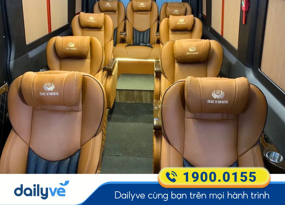 Nội thất xe ghế Limousine hiện đại của xe khách Đồng Phước