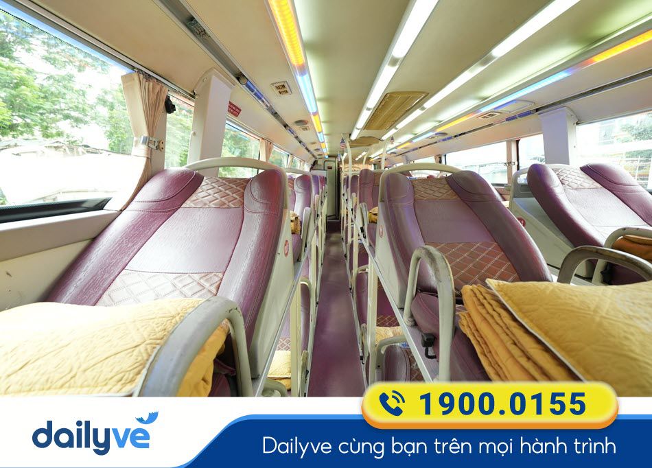 Dòng xe giường nằm 38 chỗ của xe khách Hưng Long Quảng Bình