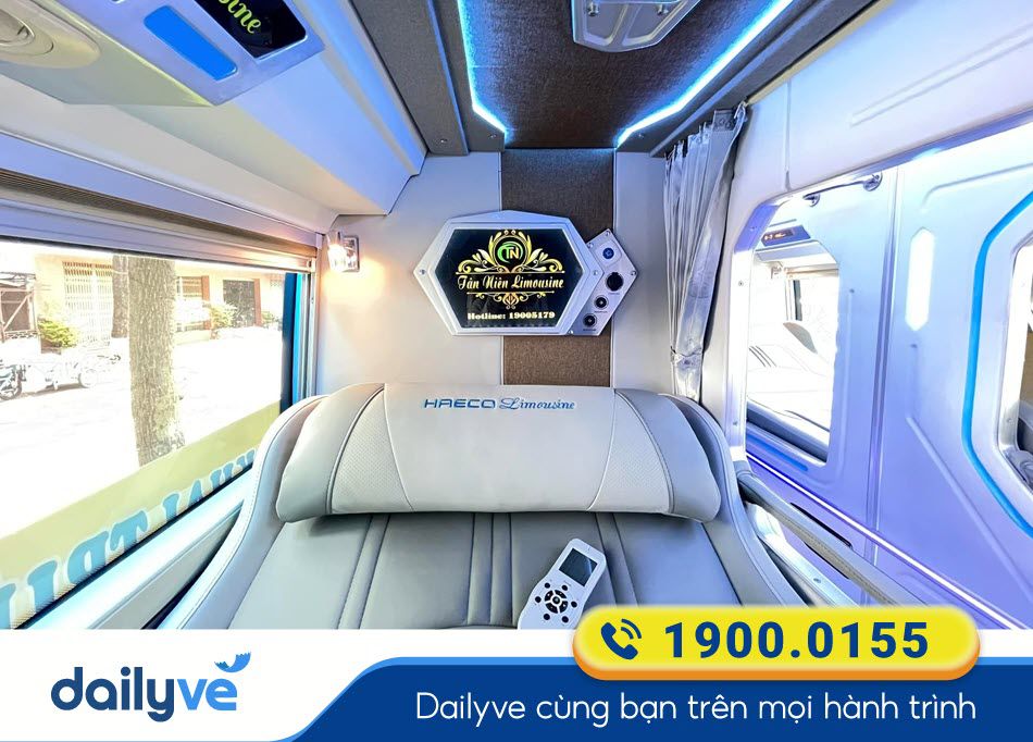 Các tiện ích hiện đại của dòng xe Limousine 21 phòng của xe Tân Niên