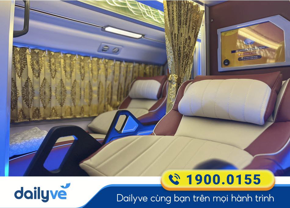 Nội thất xe giường Limousine 20 phòng cao cấp của xe Tuấn Hưng