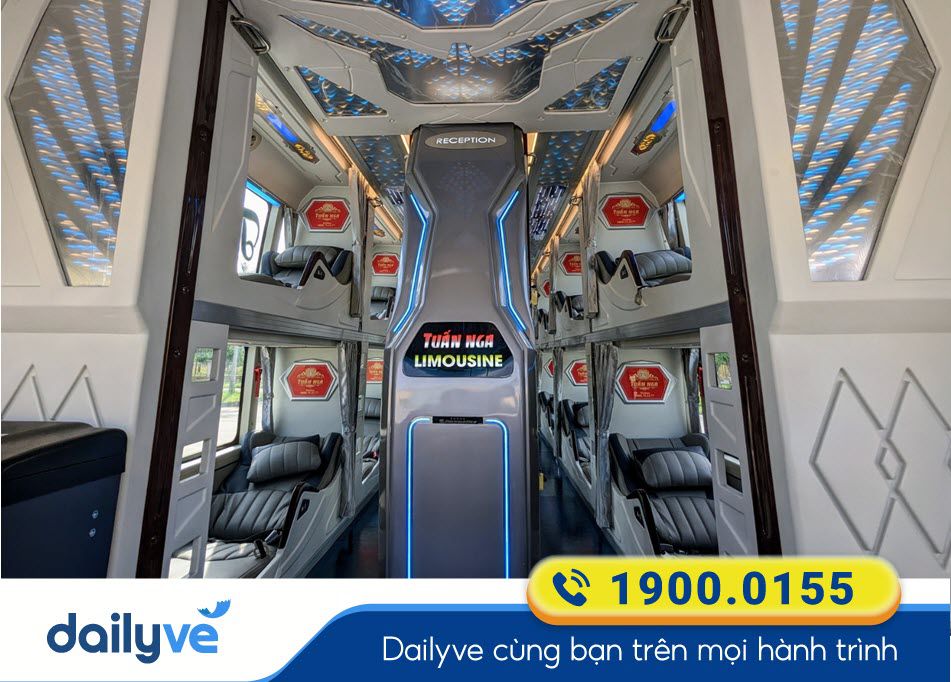Dòng xe Limousine 20 phòng của xe Tuấn Nga Rạch Giá - Sài Gòn