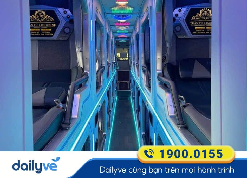 Thiết kế sang trọng dòng xe Limousine 22 phòng của xe Tuấn Tú Phan Rang