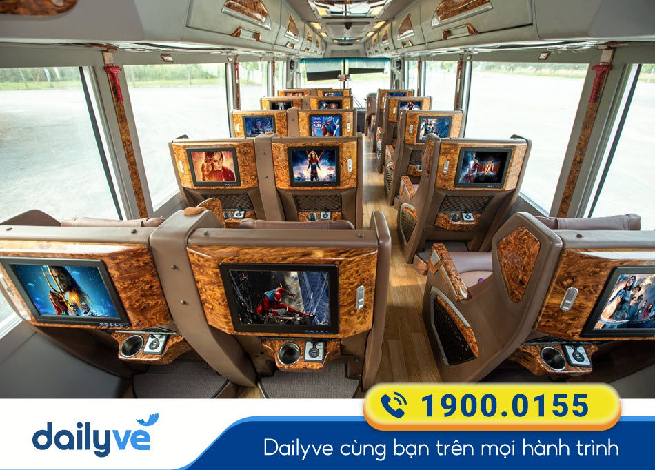 Nội thất xe ghế ngồi sang trọng của xe Toàn Thắng Sân Bay - Vũng Tàu