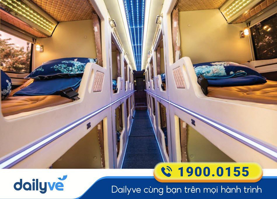 Nội thất xe Limousine 22 phòng của xe Chín Nghĩa Quảng Ngãi