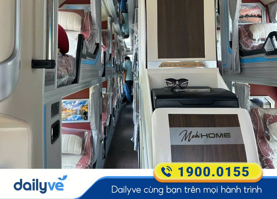 Nội thất xe giường phòng Limousine của xe Hải Vân Đà Nẵng