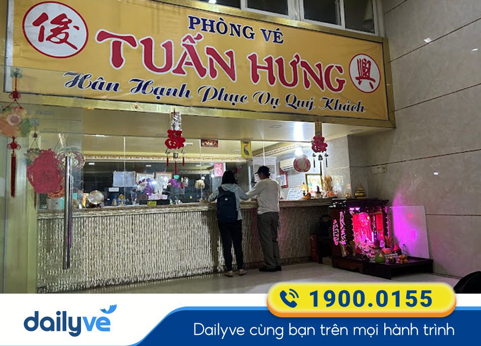 Văn phòng vé của nhà xe Tuấn Hưng Cà Mau