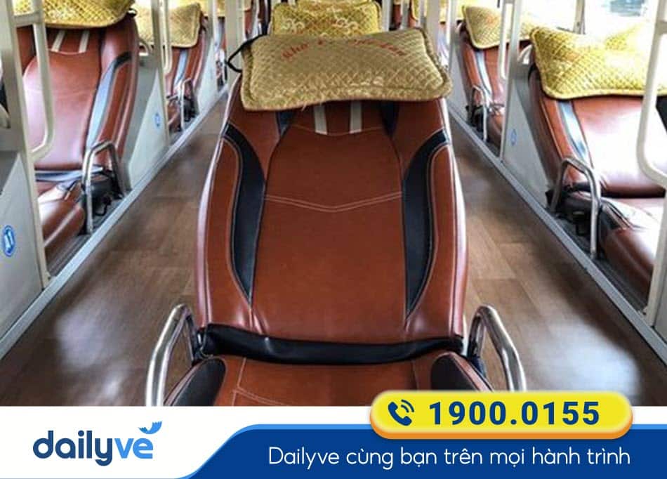 Nội thất xe giường nằm 44 chỗ của xe Đức Lan về Nghệ An