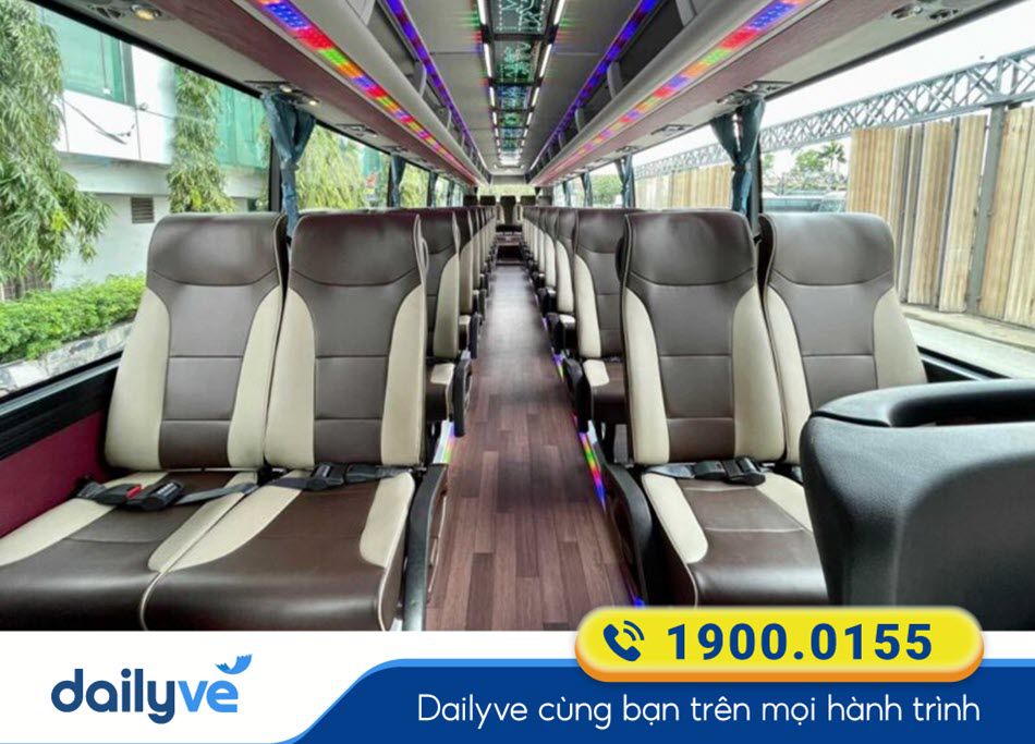 Nội thất xe ghế ngồi của xe Hải Phượng đi Yên Bái