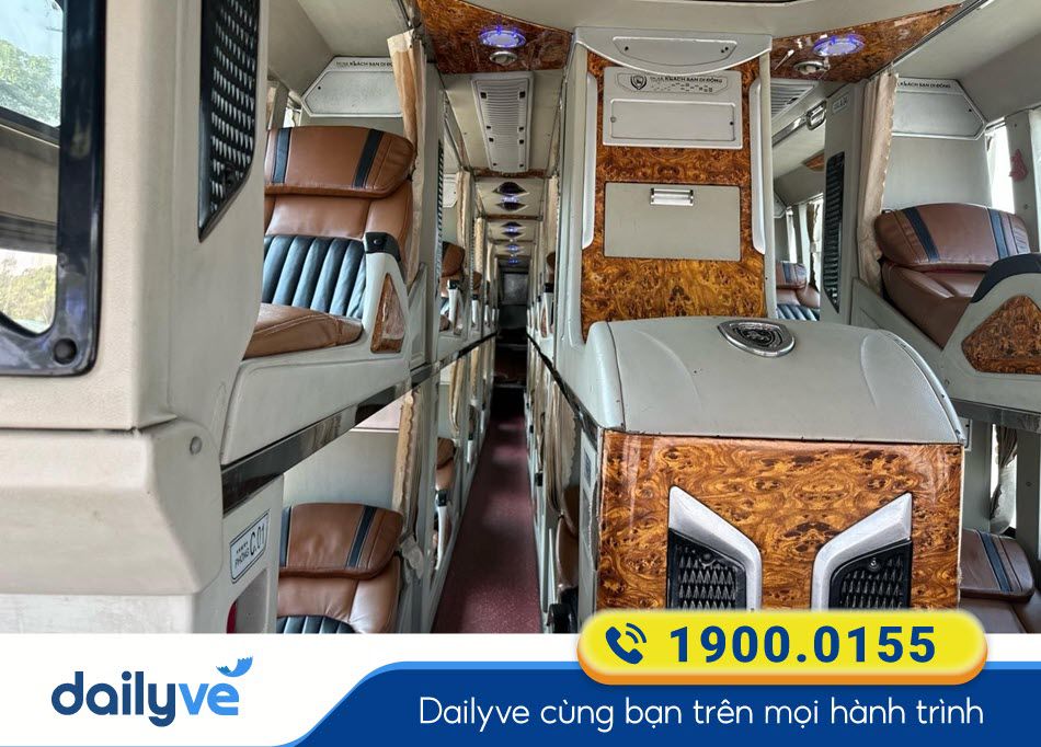 Nội thất xe Limousine 32 phòng sang trọng của nhà xe Văn Lang Thốt Nốt