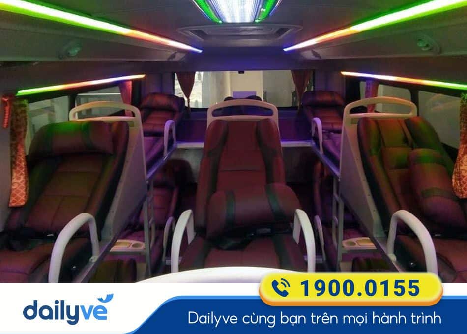 Dòng xe giường nằm 36 chỗ của nhà xe Thanh Bình Xanh Đà Lạt