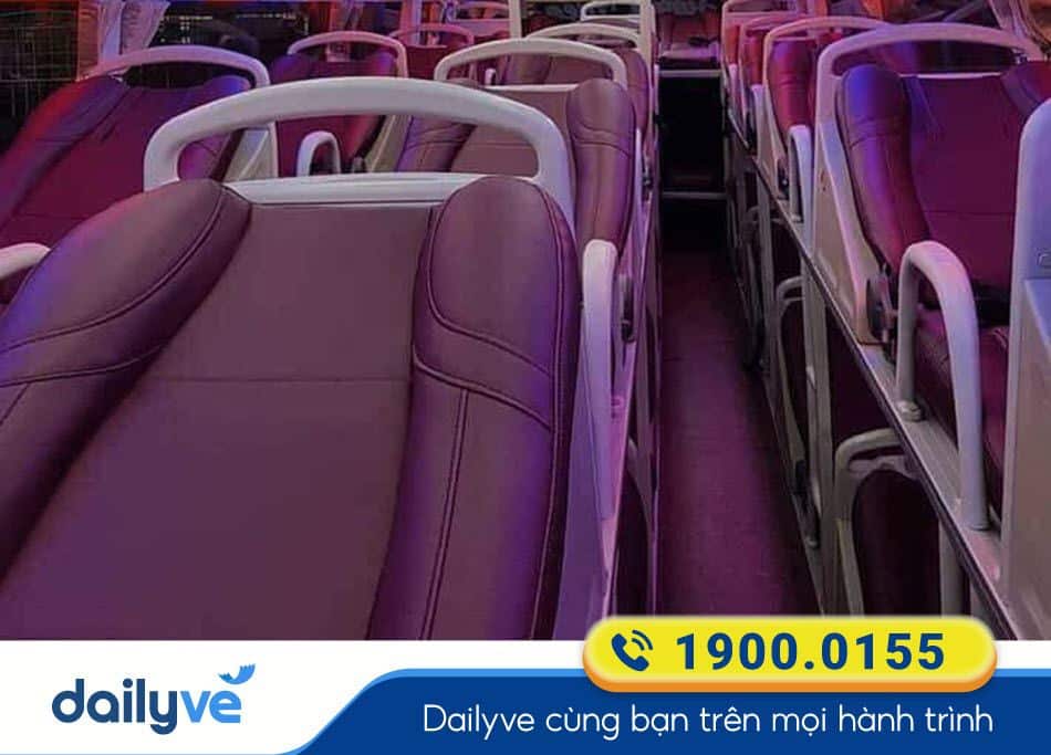 Nội thất xe giường nằm 40 chỗ của nhà xe Hoàng Trung Đắk Lắk