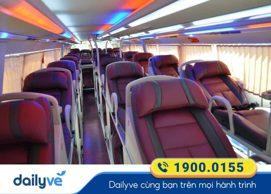 Dòng xe giường nằm 44 chỗ của nhà xe Hương Ty đi Gia Lai
