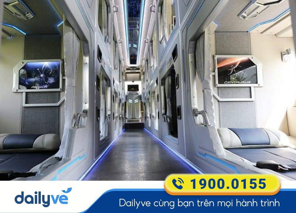 Nội thất xe Limousine 20 phòng của nhà xe Hùng Thắng Đức Cơ đi Sài Gòn