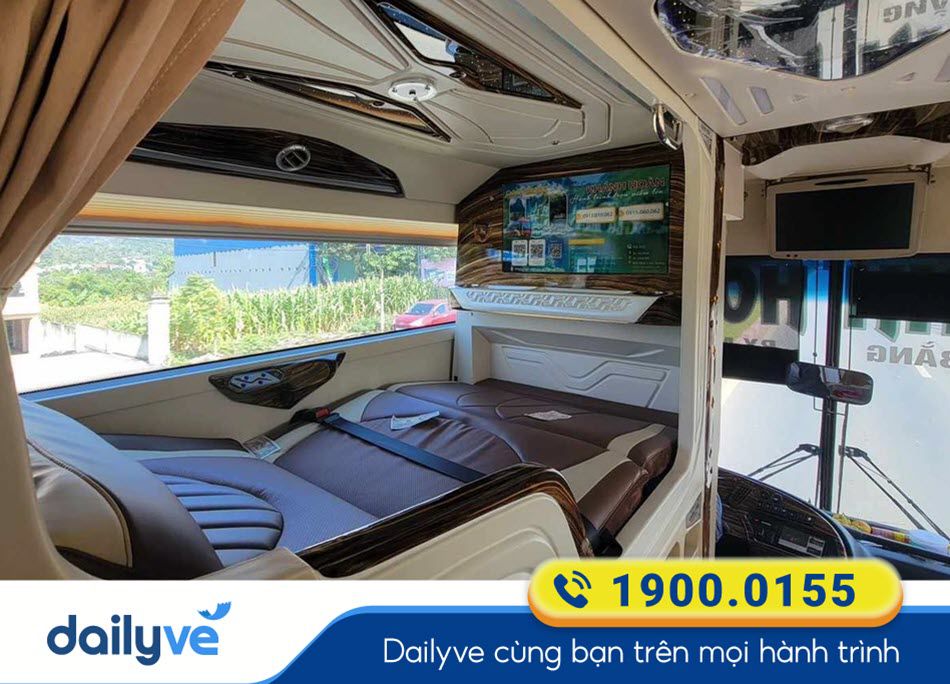 Nội thất xe Limousine 20 phòng của nhà xe Khánh Hoàn Đô Lương - Hà Nội