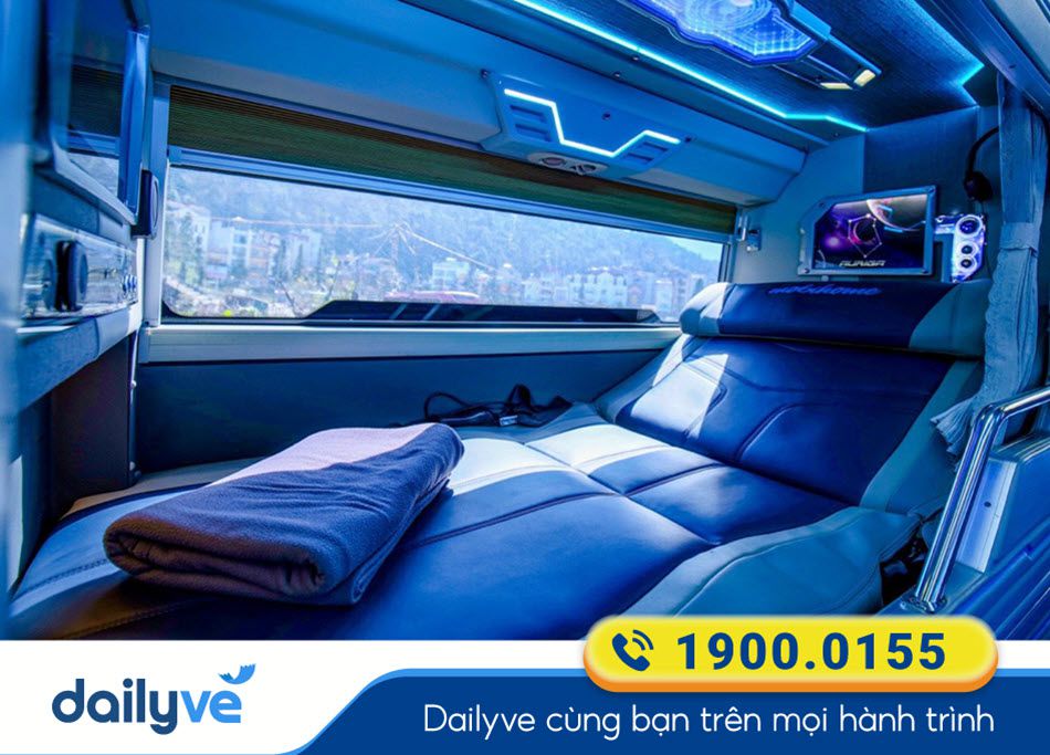 Nội thất xe Limousine 22 phòng của nhà xe Hải Hà Quảng Bình - Đà Nẵng