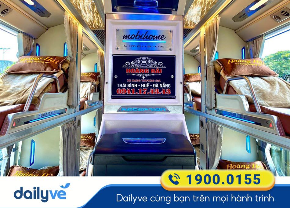 Nội thất xe Limousine 34 phòng của xe khách Hoàng Hải Limousine