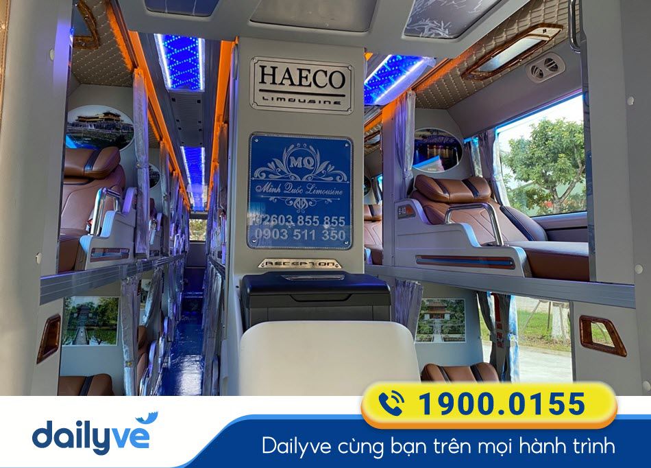 Nội thất xe Limousine 34 chỗ của xe khách Minh Quốc