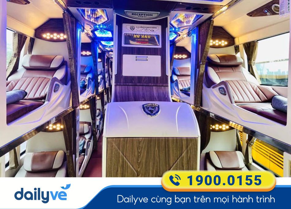 Dòng xe giường nằm Limousine 34 phòng cao cấp của nhà xe An Anh