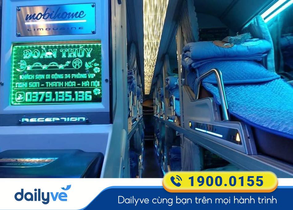 Tiện ích dòng xe Limousine 34 phòng của nhà xe Đoàn Thúy Thanh Hóa