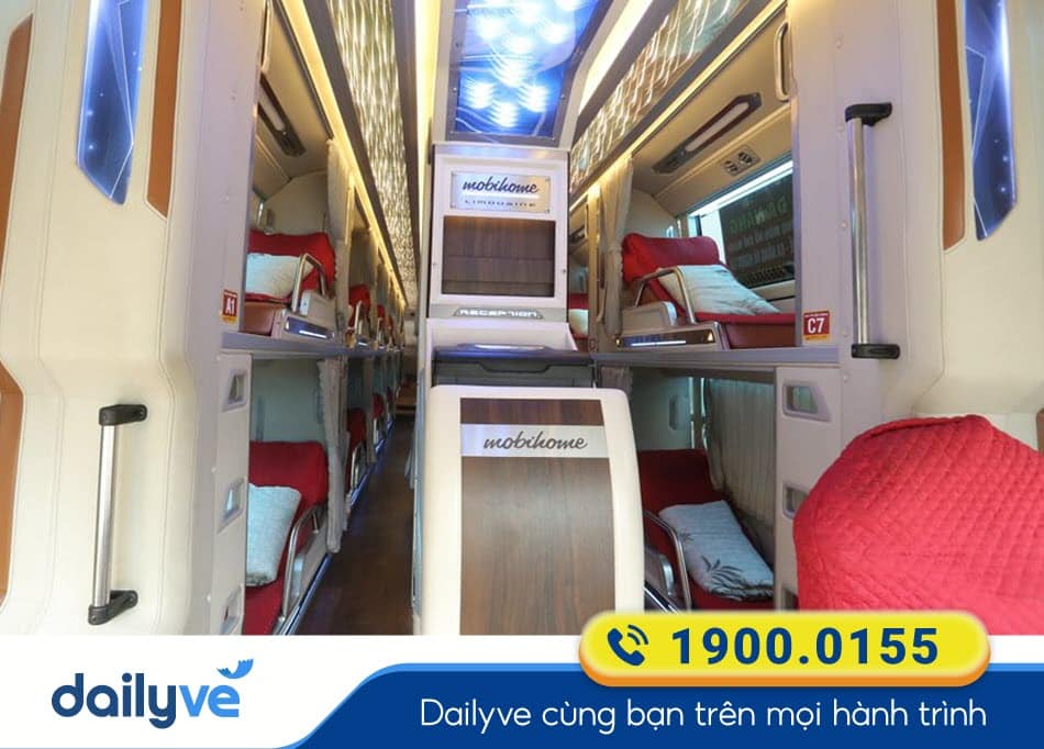 Nội thất sang trọng của dòng xe Limousine 34 phòng của xe Cúc Mừng Nghệ An