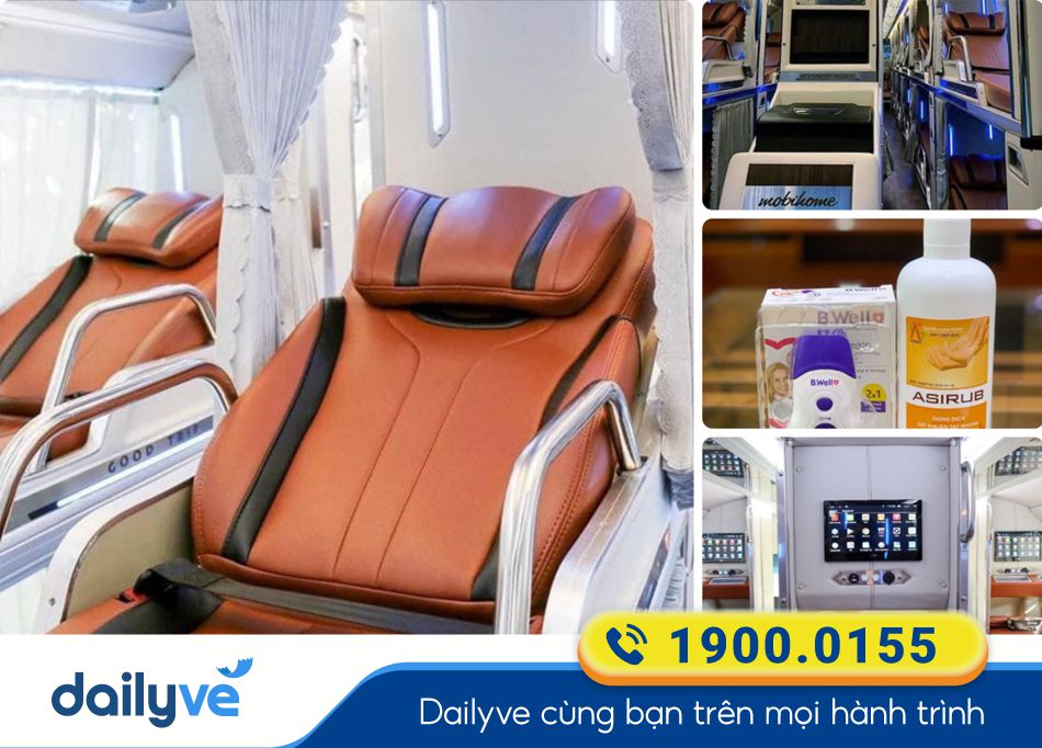 Nội thất xe giường Limousine 32 chỗ của xe Thắng Thanh Sầm Sơn