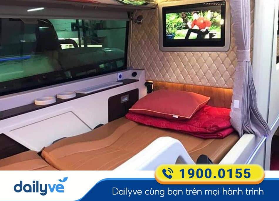 Tiện nghi hiện đại dòng xe Limousine 22 phòng của xe khách Anh Tuấn Bạc Liêu