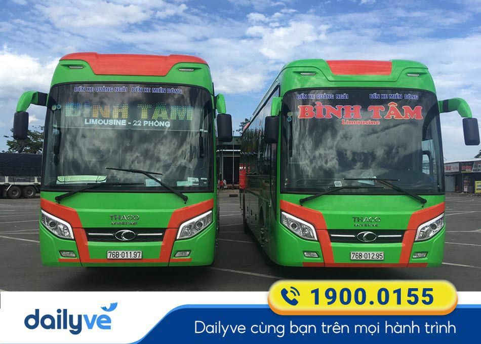 Nhà xe Bình Tâm Sài Gòn về Quảng Ngãi