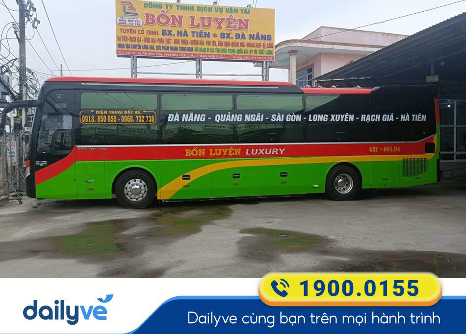 Nhà xe Bốn Luyện Kiên Giang đi Đà Nẵng