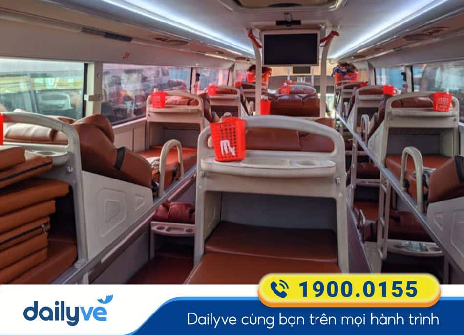 Dòng xe giường nằm 40 chỗ của nhà xe Hà Linh đi Nha Trang