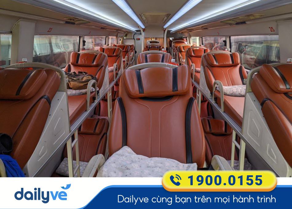Dòng xe giường nằm 40 chỗ của nhà xe Hà Linh Đà Nẵng đi Ninh Thuận