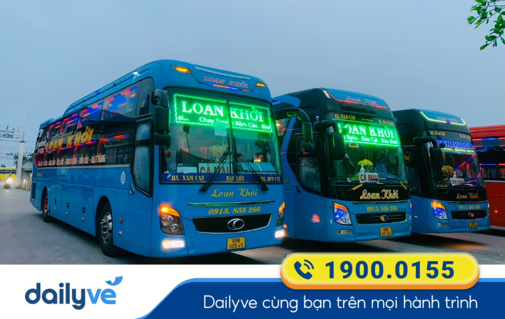 Nhà xe Loan Khởi tuyến Bình Dương đi Cà Mau