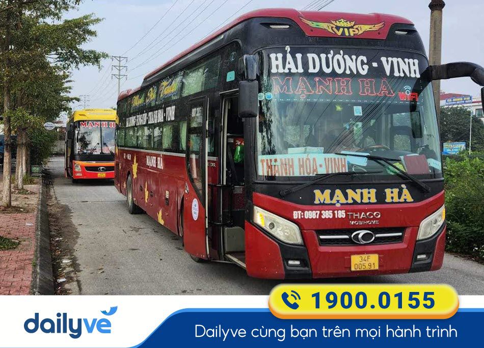 Nhà xe Mạnh Hà Hải Dương - Nghệ An