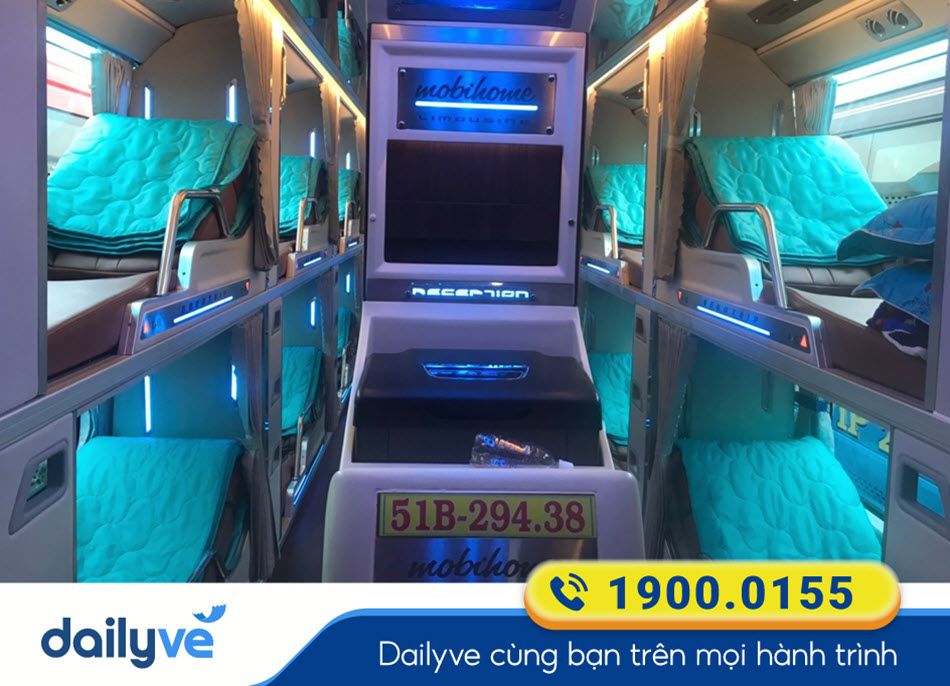 Nội thất xe Limousine 36 chỗ của nhà xe Phương Hồng Linh
