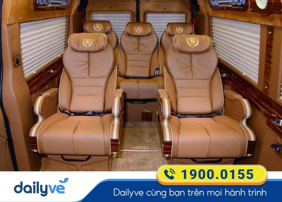 Tiện ích hiện đại dòng xe ghế Limousine cao cấp của nhà xe Quốc Cường Limousine