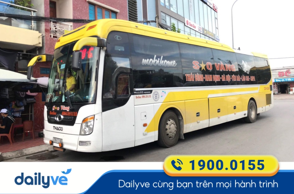 Nhà xe Sao Vàng tuyến Thái Bình đi Hà Nội