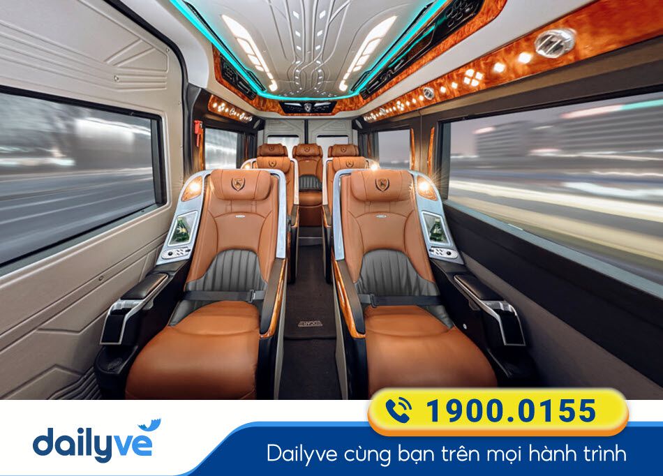 Nội thất xe ghế cao cấp của nhà xe Thảo Kim Ngân