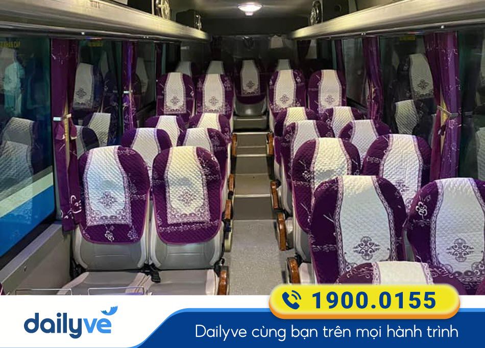 Nội thất xe ghế ngồi 29 chỗ của nhà xe Thành Phát