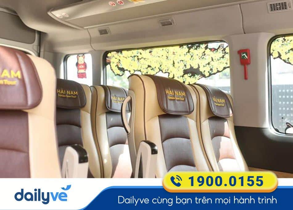 Nội thất xe ghế ngồi 29 chỗ của nhà xe Hải Nam