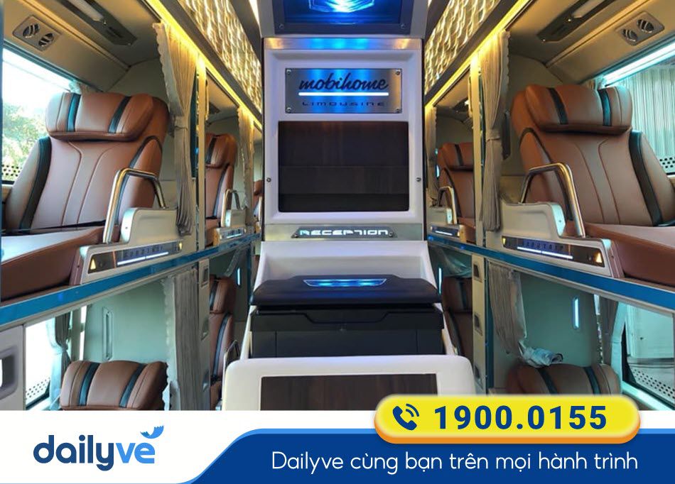 Nội thất xe Limousine 34 phòng của nhà xe Tuân Yến Sầm Sơn