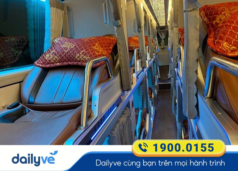 Nội thất xe Limousine 34 phòng của nhà xe Bốn Luyện