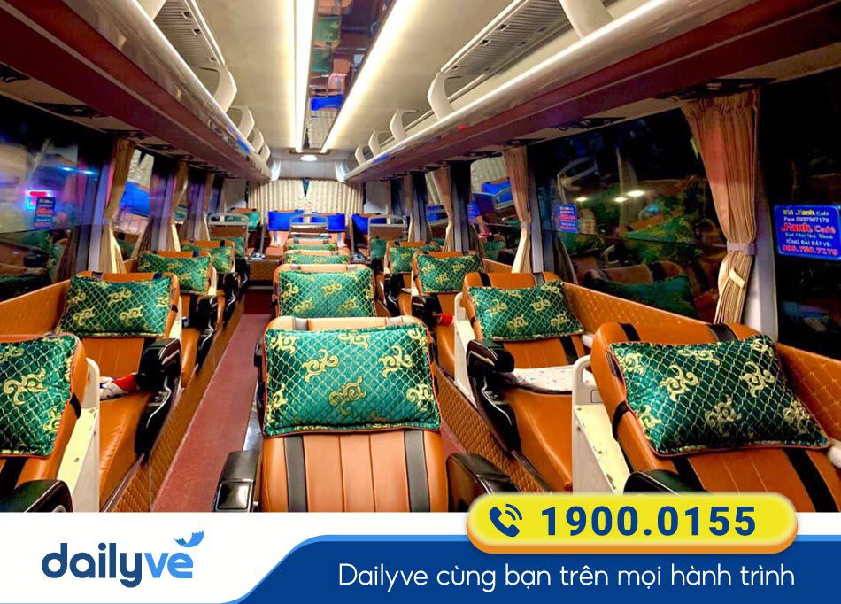 Thiết kế sang trọng của xe giường nằm Hạnh Cafe