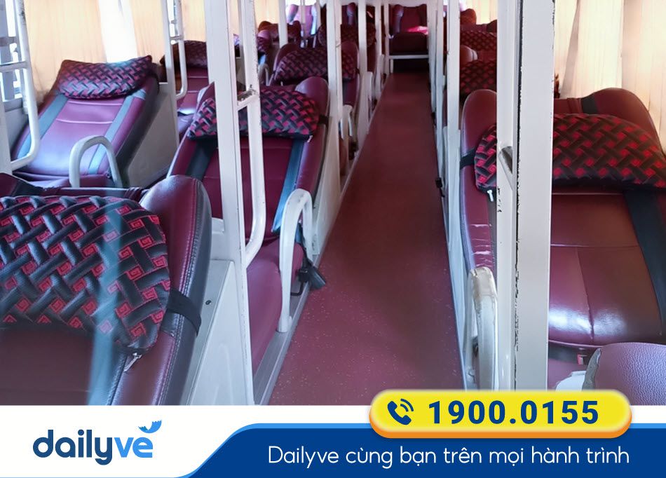 Nội thất xe giường nằm 44 chỗ của nhà xe Tùng Lâm Thanh Hóa