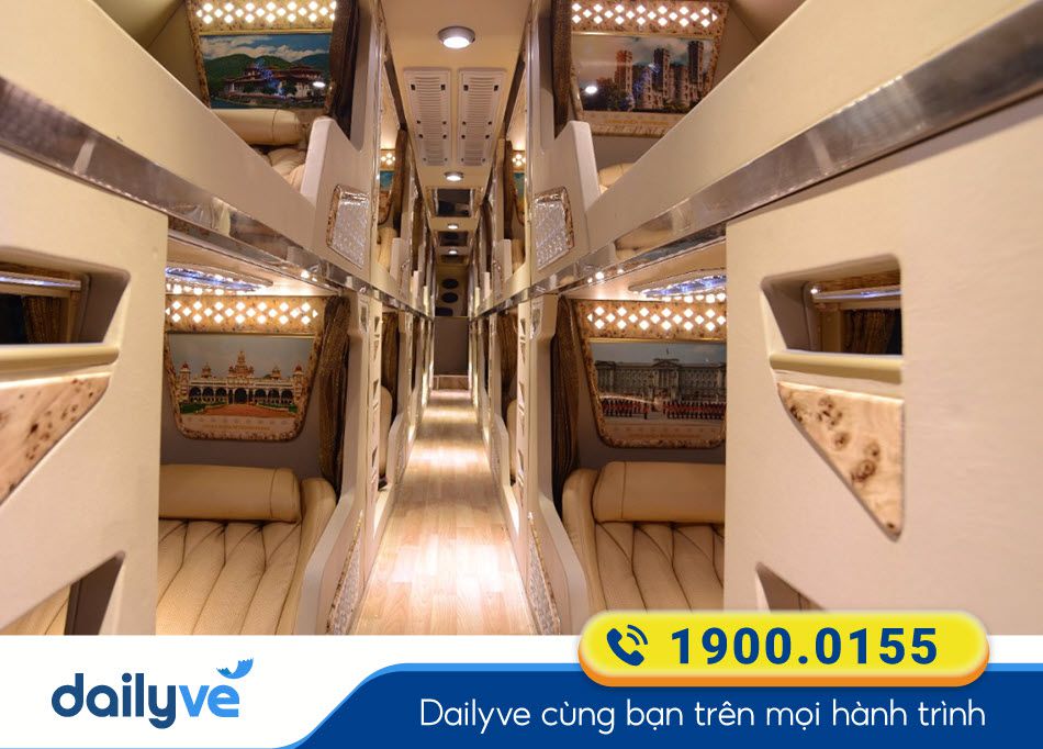 Nội thất xe Limousine 21 phòng của nhà xe Hồng Hải Gia Lai