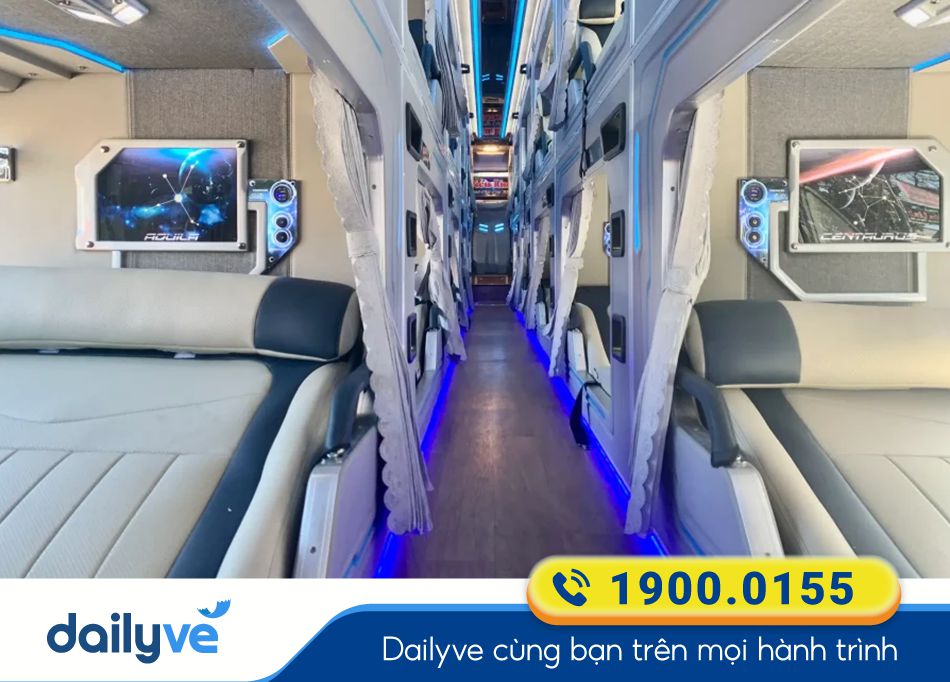 Nội thất xe Limousine 22 phòng của nhà xe Hoa Nho