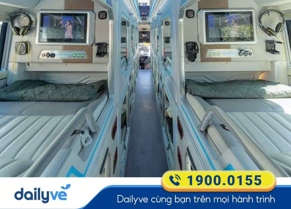 Nội thất xe Limousine 24 phòng của nhà xe Cô Hai Gia Lai - Sài Gòn