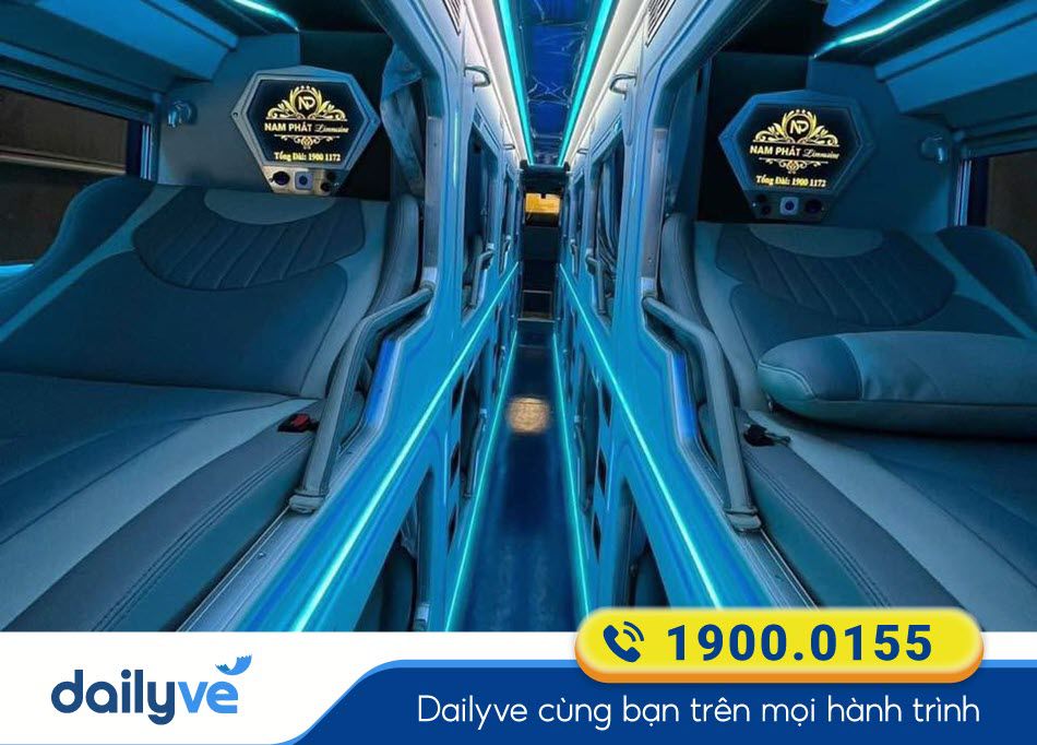 Nội thất xe Limousine 24 phòng đôi của nhà xe Nam Phát