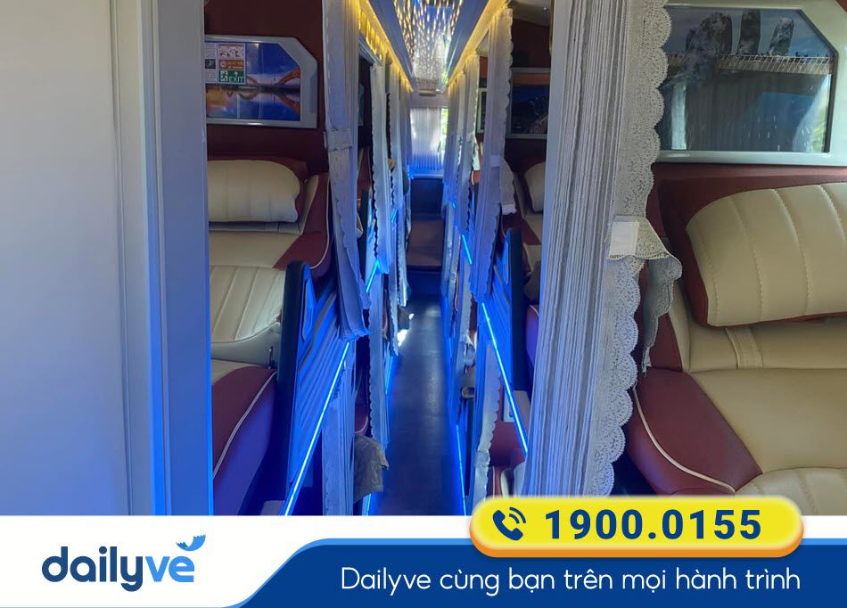 Nội thất dòng xe Limousine 32 chỗ của xe khách Việt Tân Phát Đắk Nông