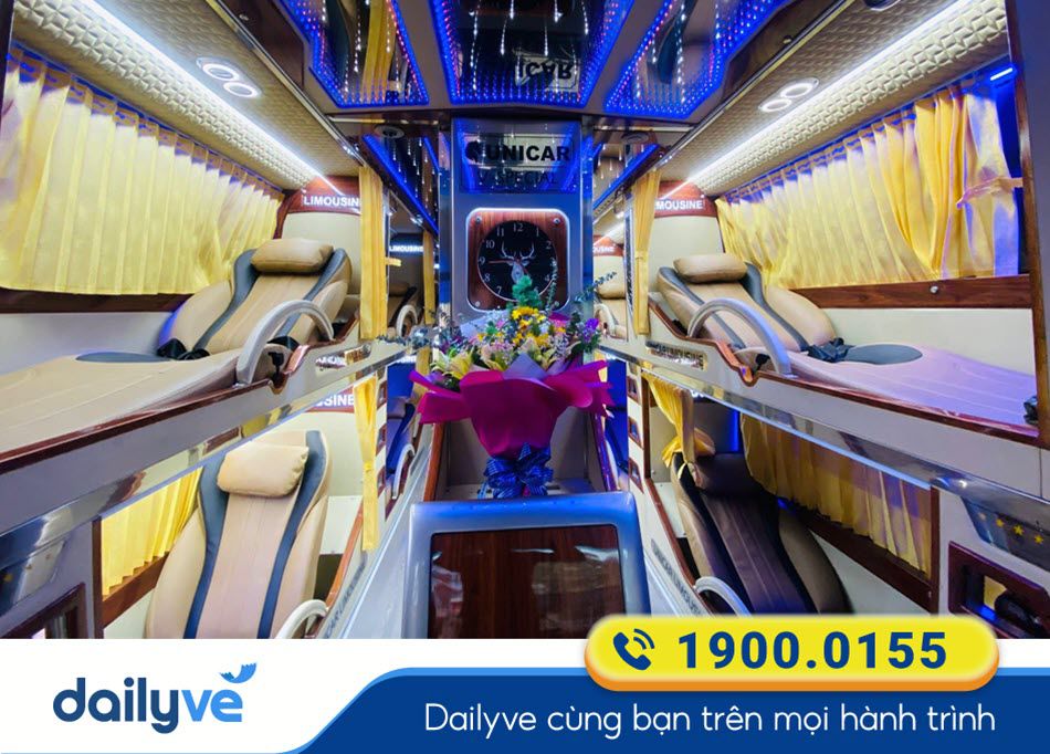 Nội thất xe Limousine 32 phòng của nhà xe Minh Mập Đông Hà - Quảng Trị