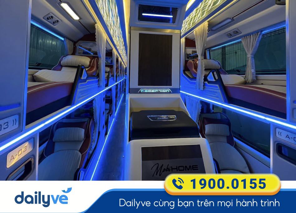 Nội thất xe Limousine 34 phòng của xe Cường Ny Đắk Lắk